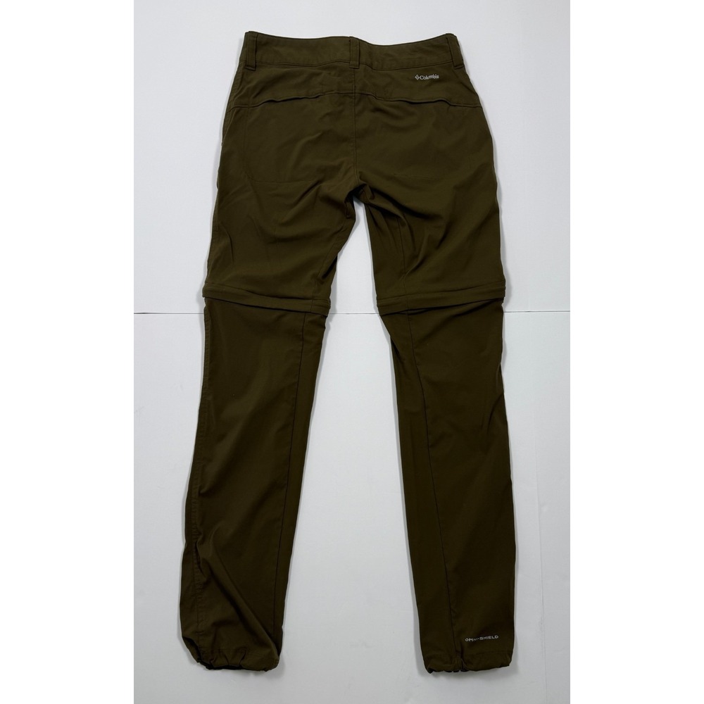 Columbia Omni-Shield Womens 2 Regular Convertible Pants Olive Zip Off Hiking Out - Picture 10 of 16